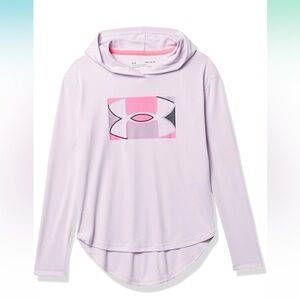 Under Armour Girls' Tech Graphic Hoodie Pink , Youth Medium. Nwt
